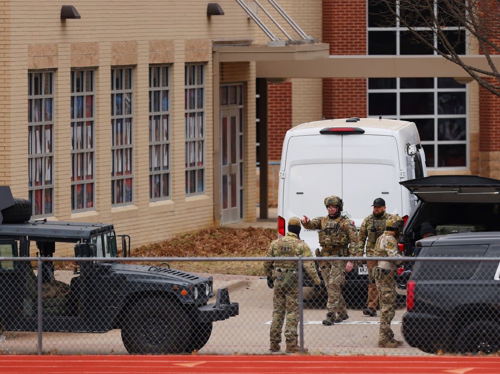 Two men have been arrested in Manchester as part of the investigation into the Texas synagogue attack by  British hostage-taker Malik Faisal Akram (Andy Jacobsohn/AFP via Getty Images)