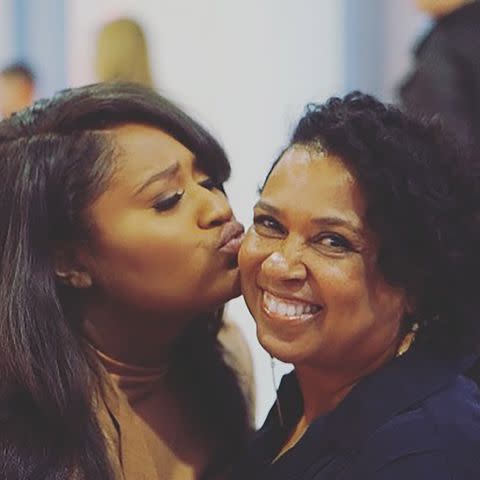 Jazmine Sullivan and her mom Pamela