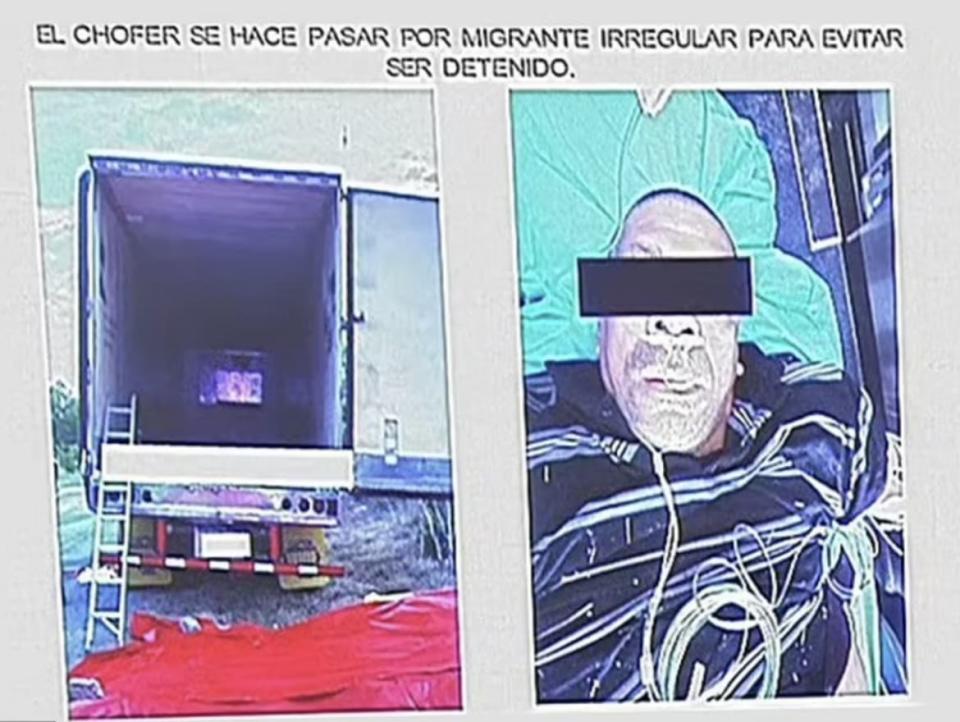 <div class="inline-image__caption"><p>Mexican authorities released photos of the truck driver as he crossed into the U.S. on Monday. They did not release his full name.</p></div> <div class="inline-image__credit">Instituto Nacional de Migración</div>
