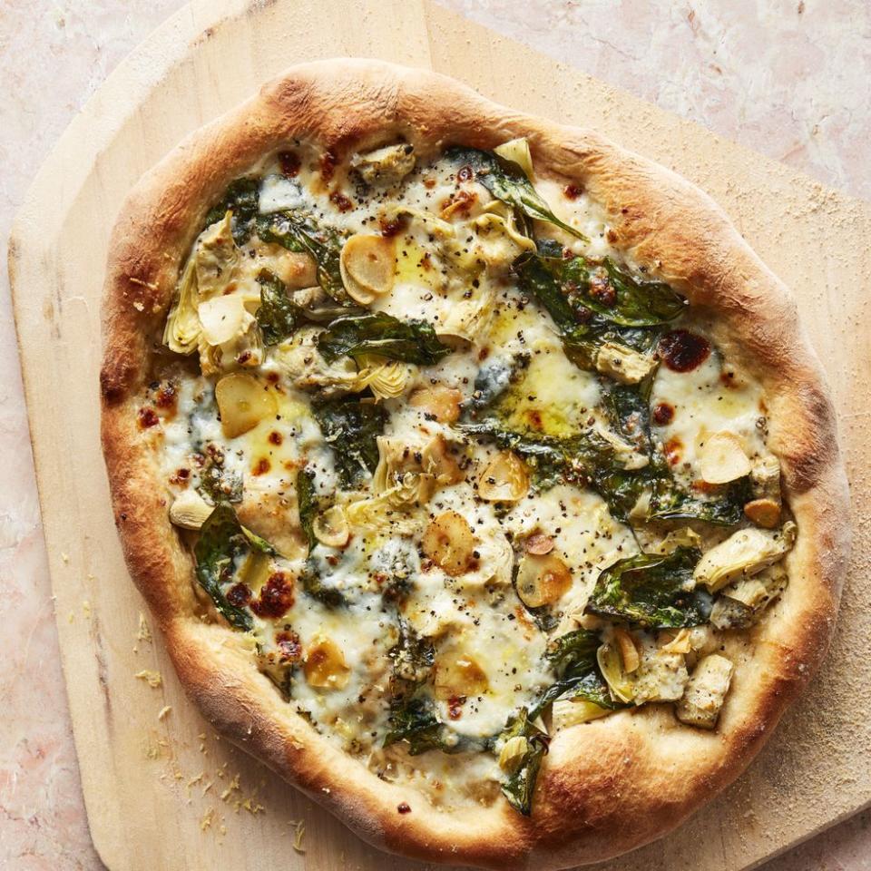 Spinach and Artichoke Pizza