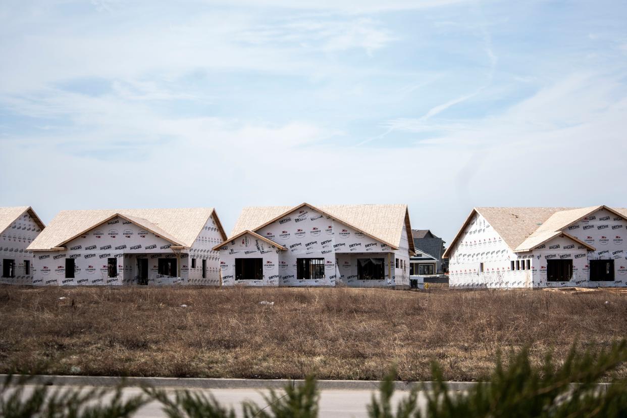 The Estates of Waukee housing development is seen on Wednesday, March 13, 2024, in Waukee, Iowa.