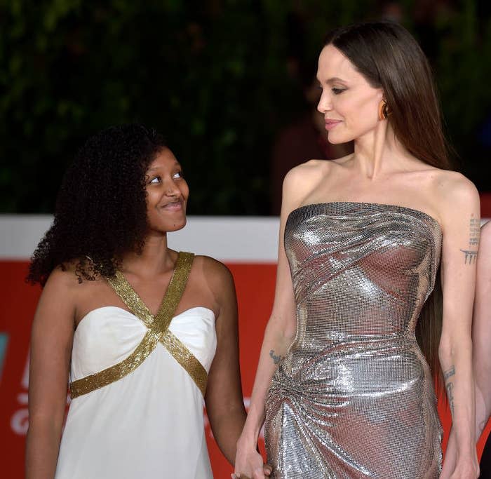 The mom-daughter duo walking hand-in-hand on the red carpet