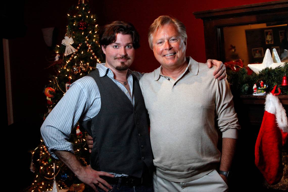 Ira David Wood III, right, and his son, Ira Wood IV, left. The younger Wood will now assume the role his father originated.