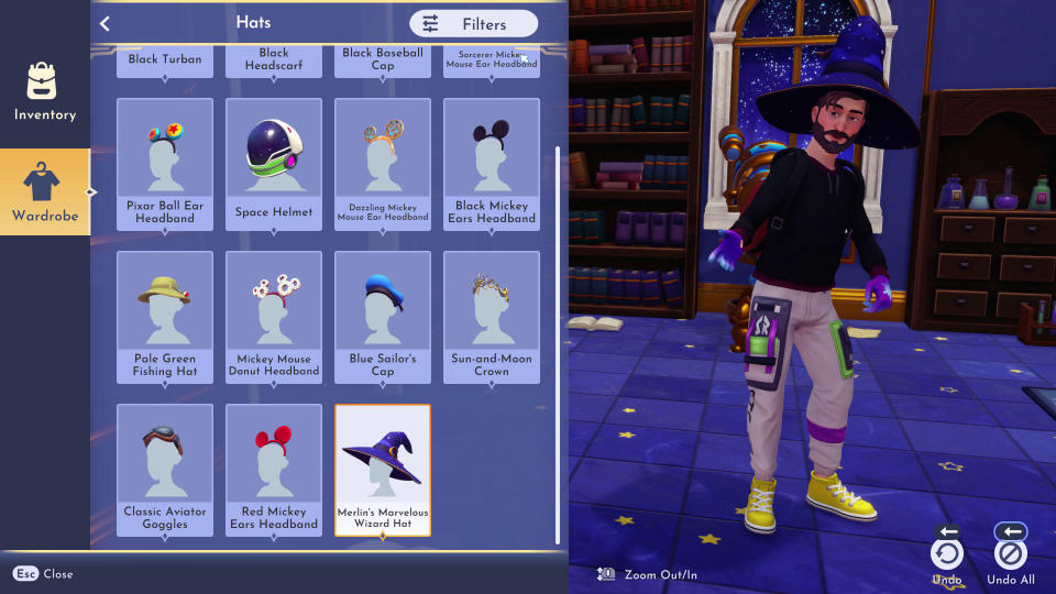 Disney Dreamlight Valley wizard hat reward from Merlin