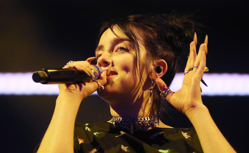 TORONTO, ON- JUNE 11  -   Pop wunderkind Billie Eilish performs on her When We All Fall Asleep Tour  at Budwieser Stage at Ontario Place  in Toronto. June 11, 2019.        (Steve Russell/Toronto Star via Getty Images)