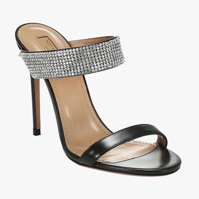 Aquazzura crystal mules, $1,250, saks.com