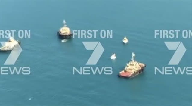 Volunteer Marine Rescue, private boats and other emergency services were involved in the search and rescue operation. Source: 7News