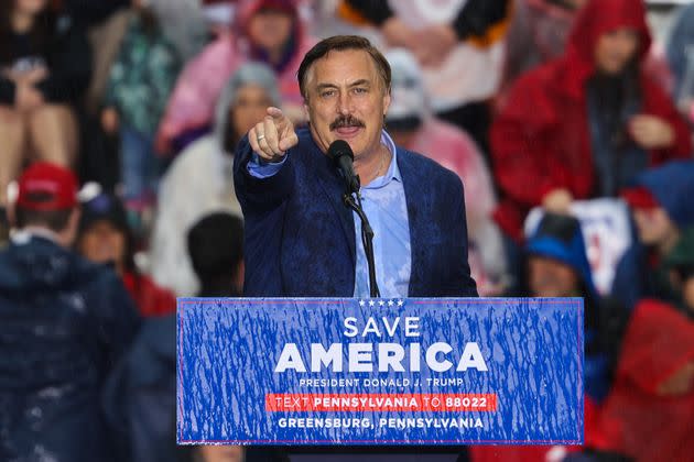 Mike Lindell at Donald Trump's 