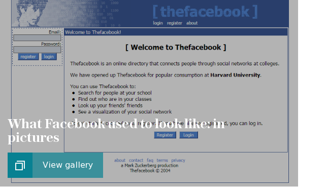 What Facebook used to look like: in pictures