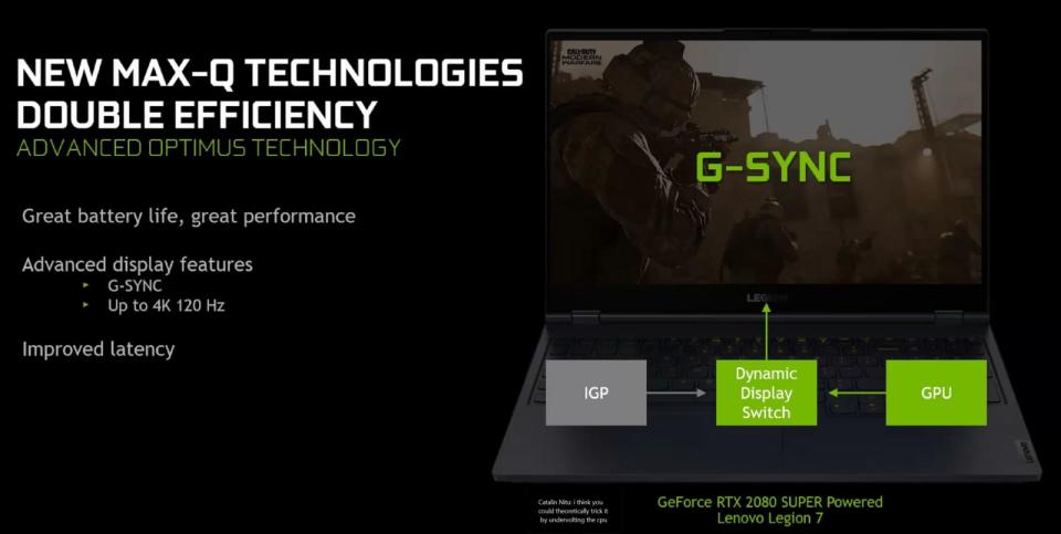 NVIDIA advanced optimus technology