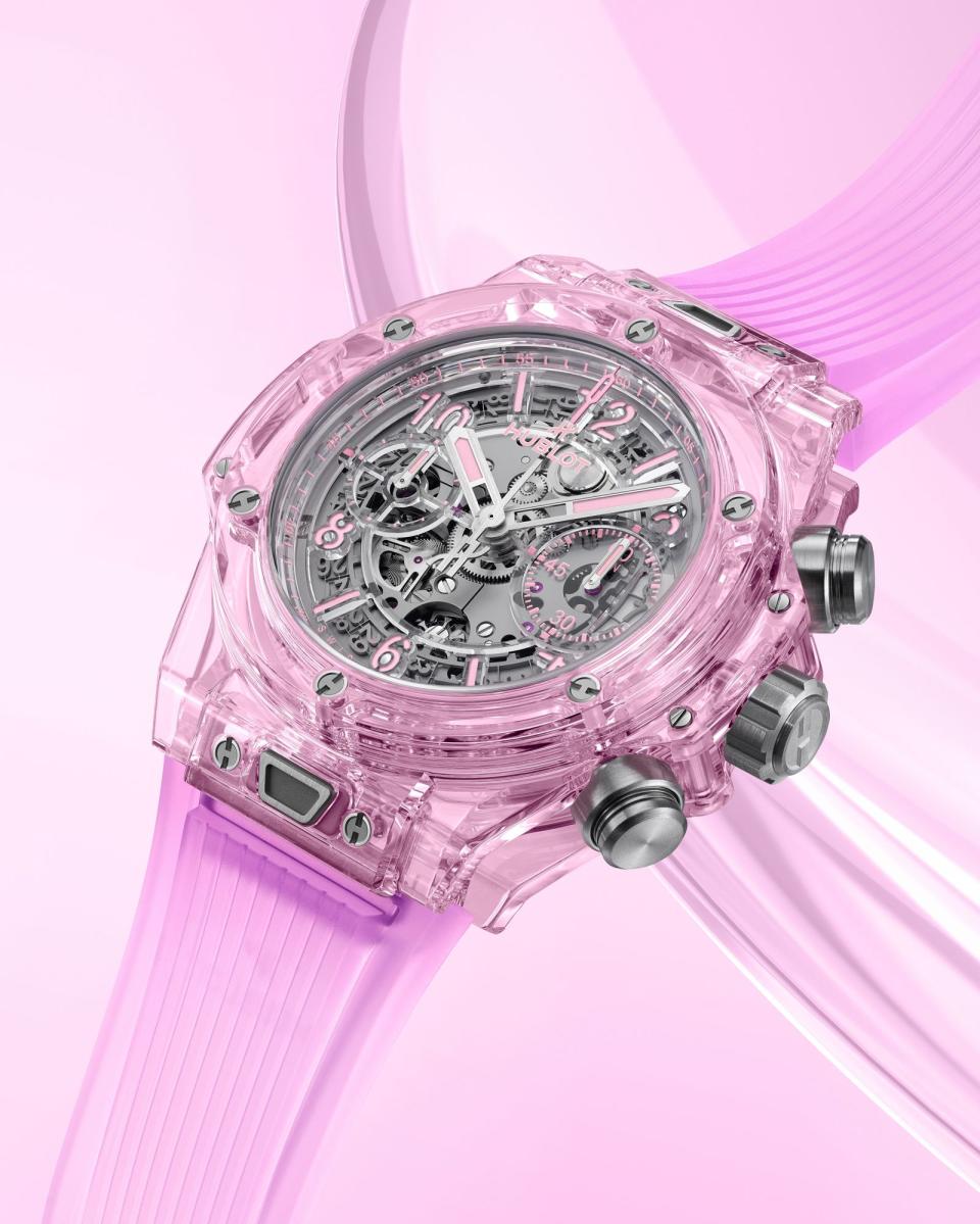 HUBLOT Big Bang Unico Pink Sapphire 42mm，定價：約NT$3,735,000。