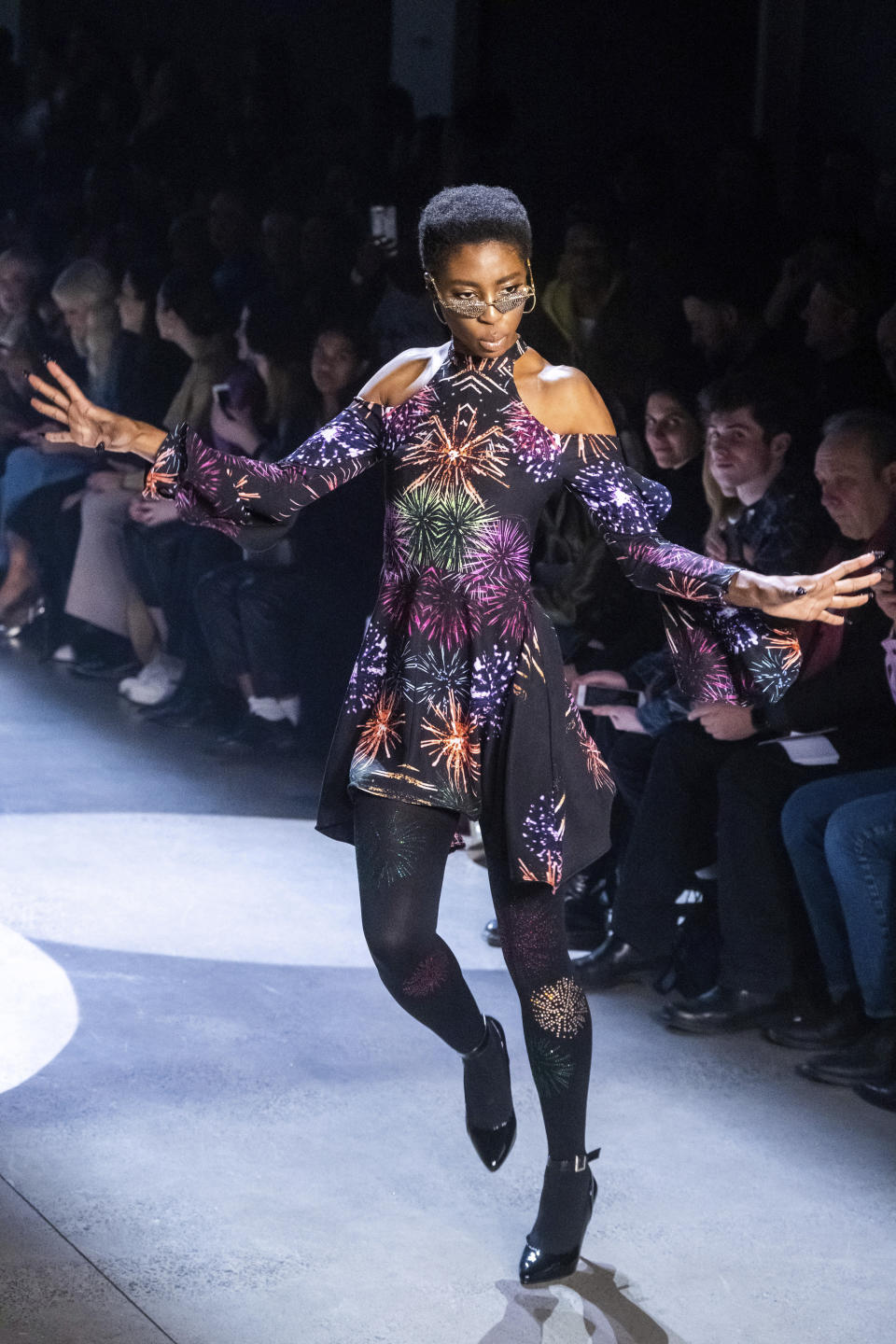 The Christian Cowan collection is modeled at Spring Studios during NYFW Fall/Winter 2020, Tuesday, Feb. 11, 2020, in New York. (Photo by Charles Sykes/Invision/AP)