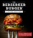<b>Red Robin Berserker Burger for 'The Wolverine'</b><br> To help promote the new "X-Men"-related action opus, Red Robin has added a limited-run burger to their menu. And no, this is <a href="http://movies.yahoo.com/blogs/movie-talk/hugh-jackman-reveals-takes-lot-chicken-become-wolverine-165901570.html" data-ylk="slk:definitely NOT what Hugh Jackman ate;elm:context_link;itc:0;sec:content-canvas;outcm:mb_qualified_link;_E:mb_qualified_link;ct:story;" class="link  yahoo-link">definitely NOT what Hugh Jackman ate</a> for his Wolverine bod. <br><br>Living up to its name, the Berserker Burger is a beast of true Wolverine proportions, topped with cheddar cheese, aioli garlic sauce, Sriracha onion straws, and spicy pickles. Just how many calories will this set you back? Red Robin isn't saying. According to their representatives, they're not required to provide nutritional information on items available for a limited time. But their regular Gourmet Cheeseburger weighs in at 816 calories (with 45 grams of fat) and the peppery Burning Love Burger comes in at 829 calories (43 grams of fat), so we're guessing it's would be little short of miraculous if this came in under 800 calories. (And that's without those bottomless fries or a beverage.) <br><br>Keep in mind that Jackman's training diet for the movie consisted of steamed skinless chicken breast (no salt) and steamed spinach — maybe Wolverine could eat the Berserker and have a body like that, but he's a mutant.