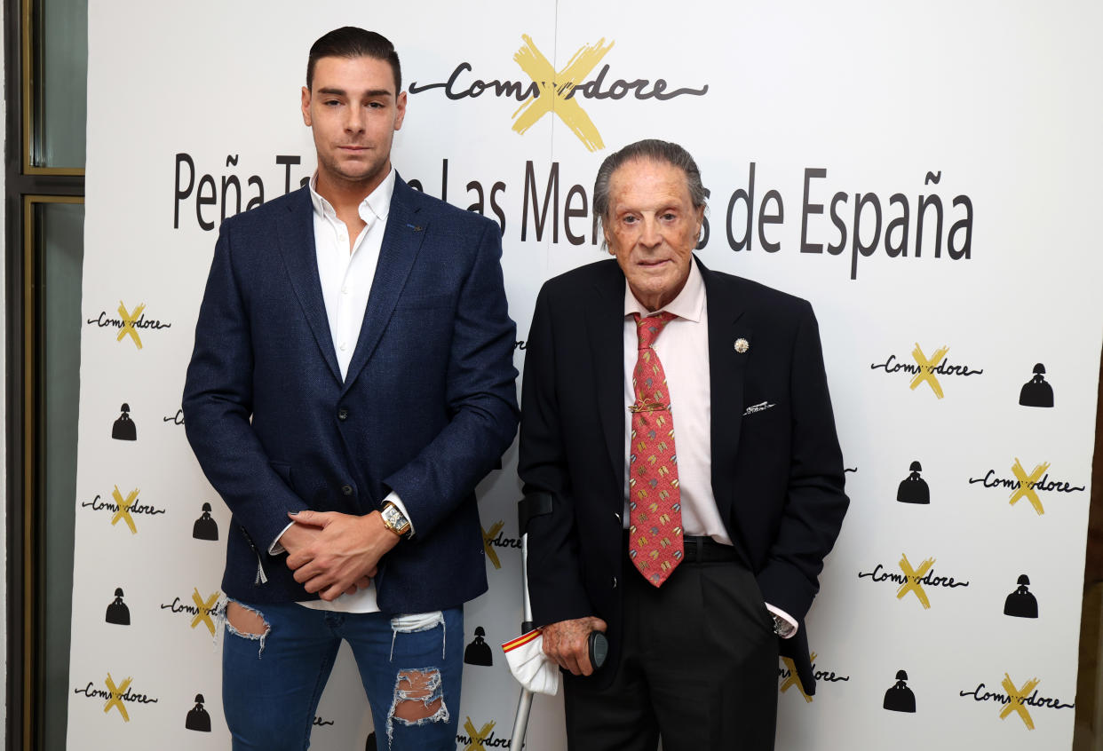 MADRID, SPAIN - NOVEMBER 22: Jaime Ostos and his son Jacobo attend the awards ceremony given by the bullfighting Peña 'Las Meninas de España' to the winners in the Madrid Autumn Fair 2021, on November 22, 2021, in Madrid, Spain.
. (Photo By Raul Terrel/Europa Press via Getty Images)