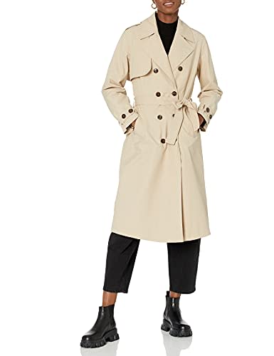 Makkrom Women's Double Breasted Long Trench Coat