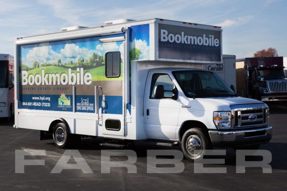 The Fall River Library will get delivery of a new bookmobile similar to this, funded with ARPA money.