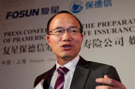 <b>6. Guo Guangchang, 45</b><br><br> Fortune: $2.61 billion <br> Company: Fosun Group <br><br> Guo Guangchang, a member of the NPC since 2003, is co-founder and chairman of China's largest private conglomerate, the Fosun Group. <br><br> Guo and three fellow university graduates founded the Shanghai-based pharmaceutical company in 1992 with only $4,000. The business has gone on to have operations in property development, steel, mining, finance and retail to name a few. <br><br> Known as the "Chinese Hutchison" after the sprawling Hutchison Whampoa conglomerate controlled by Hong Kong billionaire Li Ka-shing, Fosun works like a private equity fund, buying assets on the cheap and selling them via public listings. To date it has invested in more than 100 companies. Foshan International, listed in Hong Kong since 2007, is the holding company of the Fosun Group. <br><br> In 2010, Fosun bought a 7 percent stake in resort operator Club Med — the first time a listed Chinese company bought a direct stake in a listed French firm. Last year, the Fosun Group also marked another first when it won approval along with the U.S. financial group Prudential to set up a joint life insurance venture in China, which will be the only one of its kind in the country between a nonstate owned company and a foreign firm. <br><br> Guo, who has been an admirer of U.S. investment tycoon Warren Buffet, is often referred to as "China's Buffet." During this year's March NPC meeting, he made headlines advocating issues like legalizing private lending and banning the consumption of shark fin soup at government events.