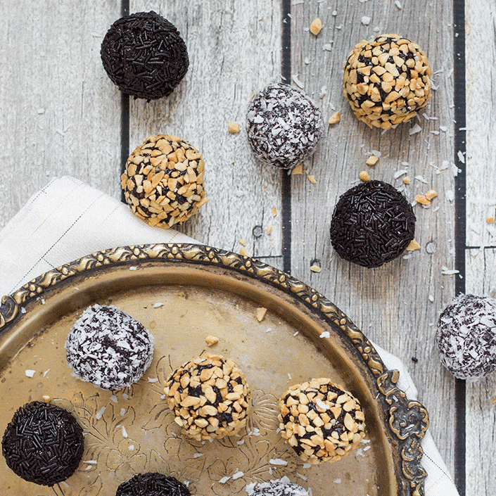 <p>How cute are these sweet little balls rolled in nuts, coconut, and chocolate sprinkles? </p><p><strong>Get the recipe at <a href="http://yummyaddiction.com/chocolate-rum-balls/ " rel="nofollow noopener" target="_blank" data-ylk="slk:Yummy Addiction." class="link ">Yummy Addiction.</a></strong></p><p><strong>RELATED: <a href="http://www.redbookmag.com/life/mom-kids/g784/christmas-movies-for-kids/" rel="nofollow noopener" target="_blank" data-ylk="slk:The 25 Best Christmas Movies for Kids" class="link ">The 25 Best Christmas Movies for Kids</a></strong></p>
