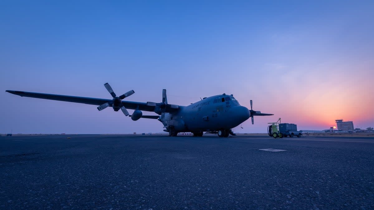 C-130 Hercules reconnaissance aircraft are searching for the missing Titan submersible across an area of the North Atlantic about the size of Connecticut (386th Air Expeditionary Wing Pub)