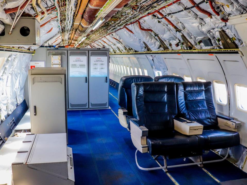 Inside a Boeing 757 testbed aircraft — Honeywell Aerospace Boeing 757 testbed aircraft