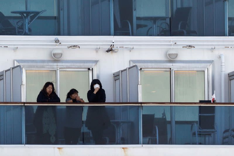 Cruise ship Diamond Princess at Daikoku Pier Cruise Terminal in Yokohama