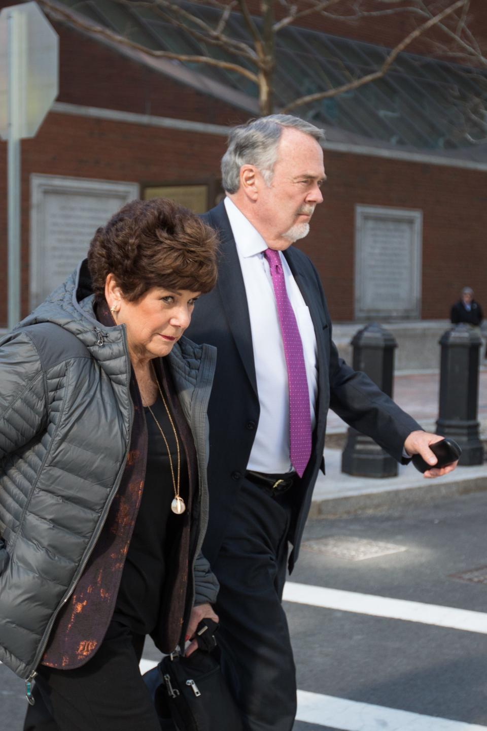 BOSTON, MA - MARCH 25:  Steve Masera, former accountant and financial officer for Singer's Edge College and Career Network, leaves following his arraignment at Boston Federal Court on March 25, 2019 in Boston, Massachusetts. A dozen coaches, athletic directors and test proctors are being arraigned in relation to the college admissions scandal on Monday.  (Photo by Scott Eisen/Getty Images) ORG XMIT: 775319997 ORIG FILE ID: 1132806241