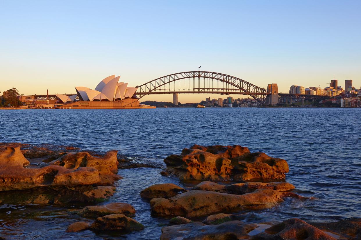 view of Sydney, Australia from Mrs. Macquarie's Point