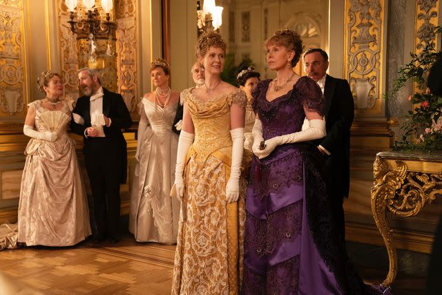 <p>Alison Cohen Rosa/HBO</p> Cynthia Nixon and Christine Baranski in 'The Gilded Age'.