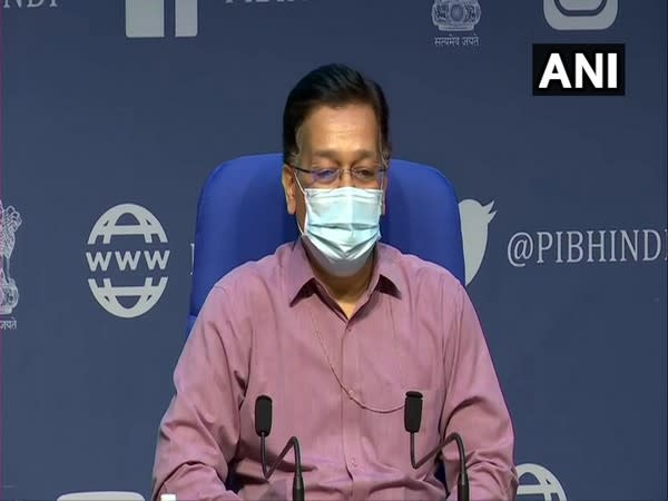 Rajesh Bhushan, Secretary, Union Health Ministry during a press conference in New Delhi on Tuesday. (Photo/ANI)