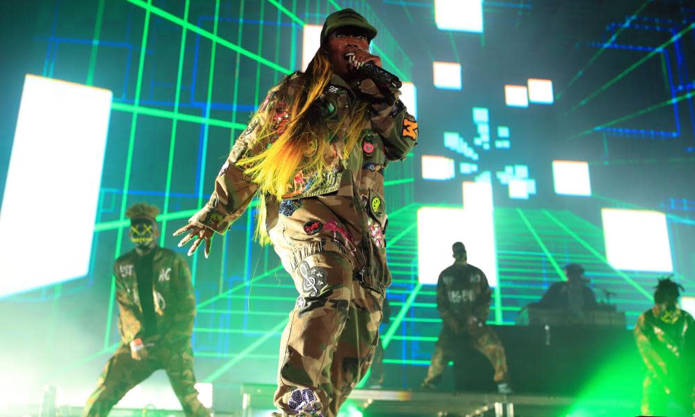 Missy Elliott performs onstage during day one of FYF Fest 2017