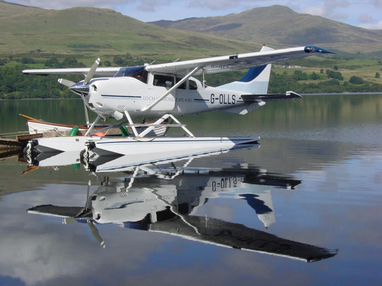 Scenic beauty: a seaplane on Loch Tay in Scotland (Simon Calder)