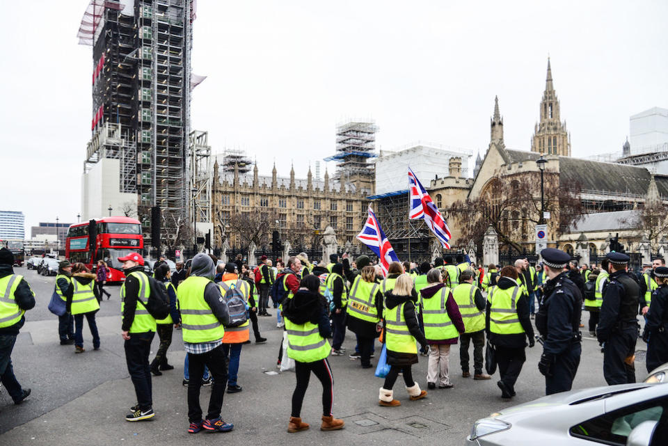 The area outside Parliament is a popular location for pro and anti-Brexit protesters (Picture: PA)