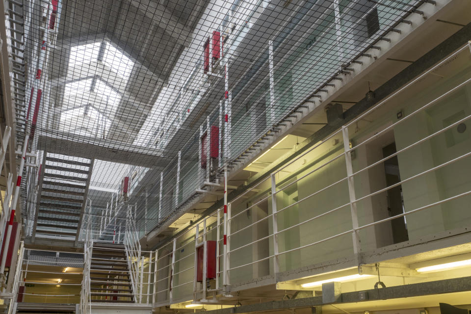 Cells on the upper floors of a disused prison