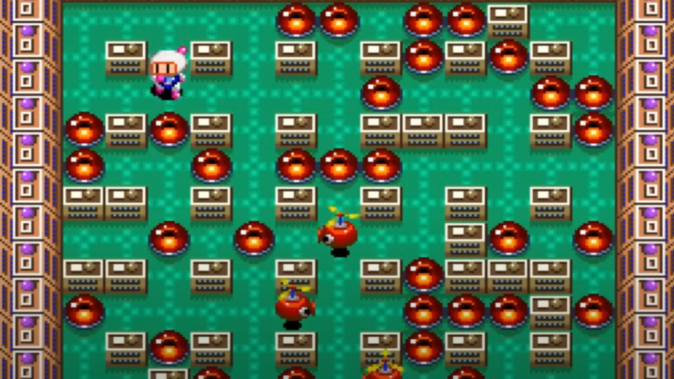 A screenshot from Super Bomberman