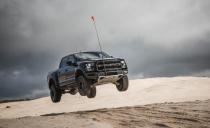 <p>The original F-150 Raptor proves a tough act to follow, but Ford deftly navigates the pressure and crushes it with the Raptor 2.0. Powered by a <a href="https://www.caranddriver.com/reviews/a15100298/2017-ford-f-150-raptor-crew-cab-test-review/" rel="nofollow noopener" target="_blank" data-ylk="slk:510-hp twin-turbo V-6;elm:context_link;itc:0;sec:content-canvas" class="link ">510-hp twin-turbo V-6</a>, the new off-road-oriented F-150 leaps from the assembly line right into our hearts—or off the nearest dune (as you see here). More than just an off-road animal, it proves to be a fully functioning daily driver and superbly reliable during its 40,000 miles as a <em>C/D</em> <a href="https://www.caranddriver.com/reviews/a23888636/2017-ford-f-150-raptor-reliability-maintenance/" rel="nofollow noopener" target="_blank" data-ylk="slk:long-term tester;elm:context_link;itc:0;sec:content-canvas" class="link ">long-term tester</a>. </p>