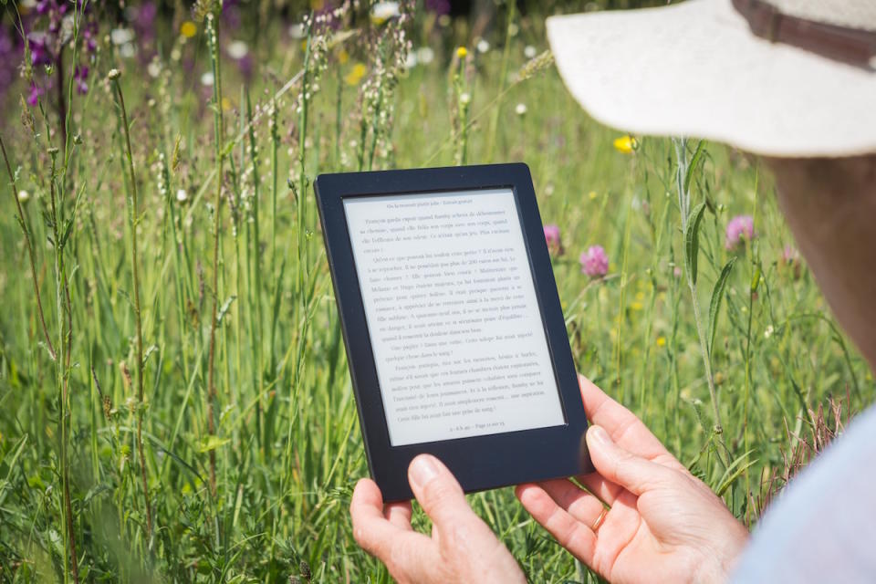 Leyendo un libro electrónico en un e-reader - Foto: Perfecto Capucine/Unsplash