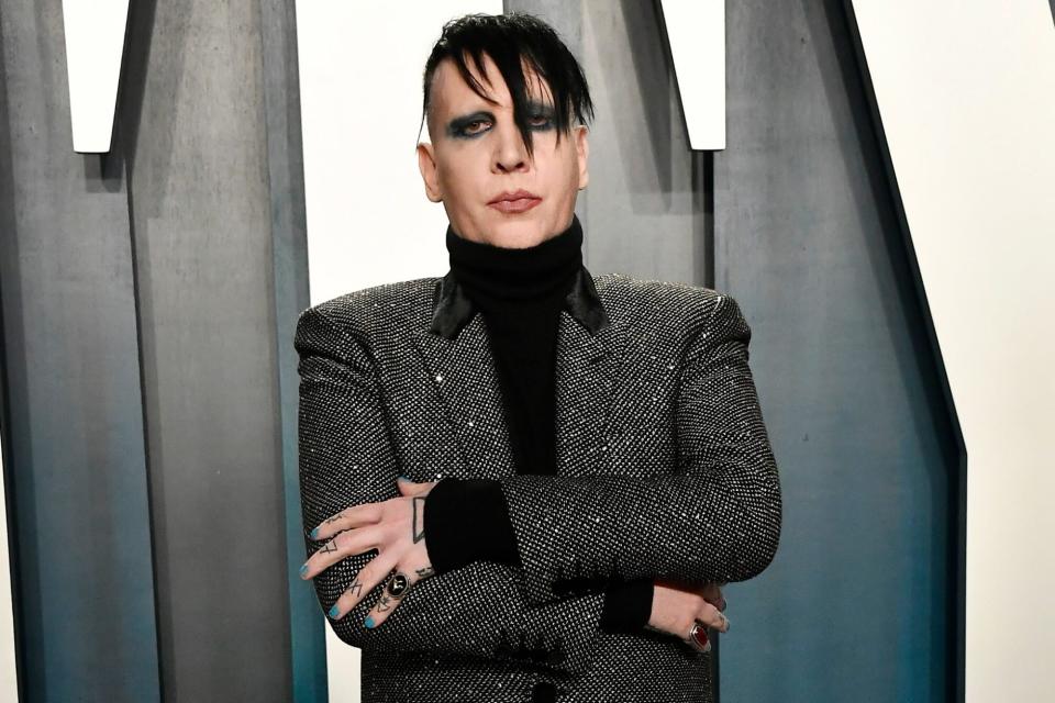 BEVERLY HILLS, CALIFORNIA - FEBRUARY 09: Marilyn Manson attends the 2020 Vanity Fair Oscar Party hosted by Radhika Jones at Wallis Annenberg Center for the Performing Arts on February 09, 2020 in Beverly Hills, California. (Photo by Frazer Harrison/Getty Images)