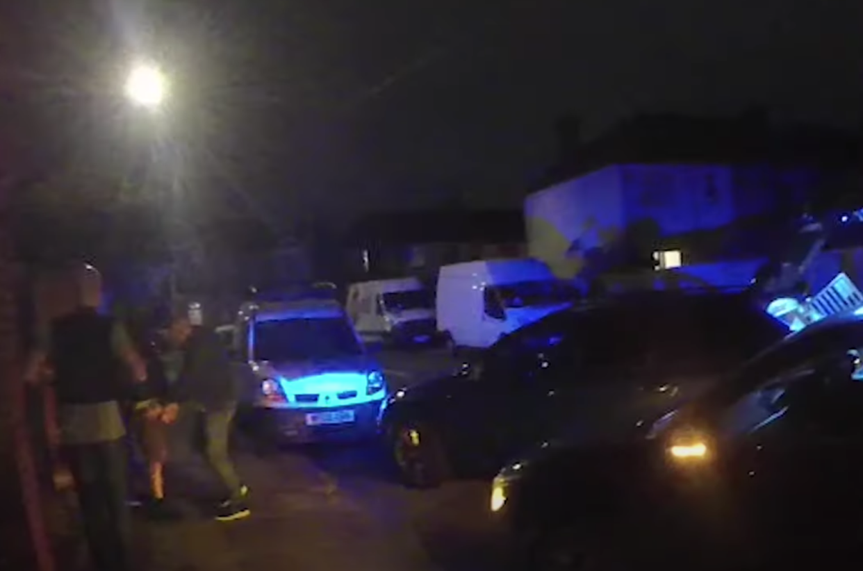 Police were arresting three men when one of them tried to get away. (West Yorkshire Police)