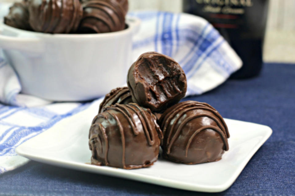 <p>Pam Beth</p><p>Enjoy these rich, decadent, ultra-boozy truffles this St. Paddy's Day!</p><p><strong>Get the recipe: <a href="https://parade.com/1343515/pambeth/best-baileys-chocolate-truffles/" rel="nofollow noopener" target="_blank" data-ylk="slk:Best Baileys Chocolate Truffles;elm:context_link;itc:0;sec:content-canvas" class="link ">Best Baileys Chocolate Truffles</a></strong></p>