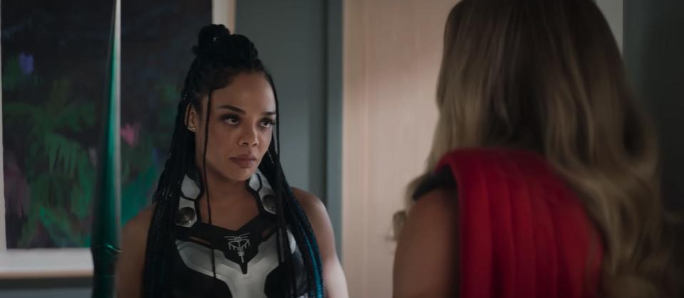 Tessa Thompson as Valkyrie in "Thor: Love and Thunder."