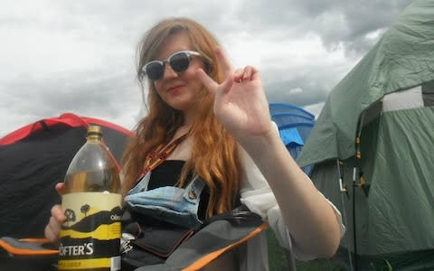 The author at Reading Festival in 2010 - Credit: Emma Madden