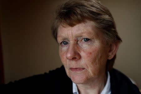 Historian Catherine Corless poses for a photograph at her home, in Tuam, western Ireland March 7, 2017. REUTERS/Peter Nicholls