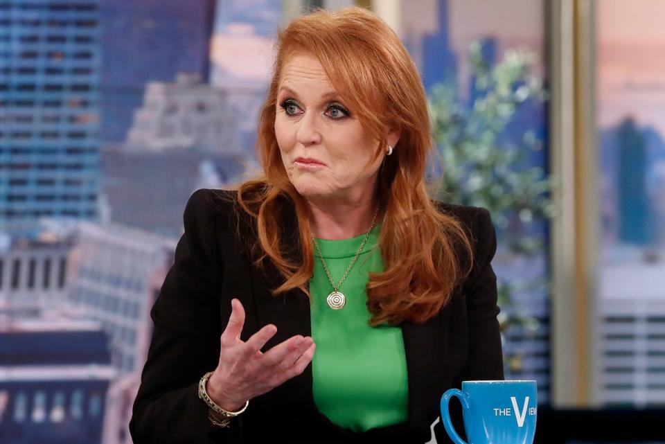 <p>Lou Rocco/ABC via Getty</p> Sarah Ferguson joined The View in March 2023.