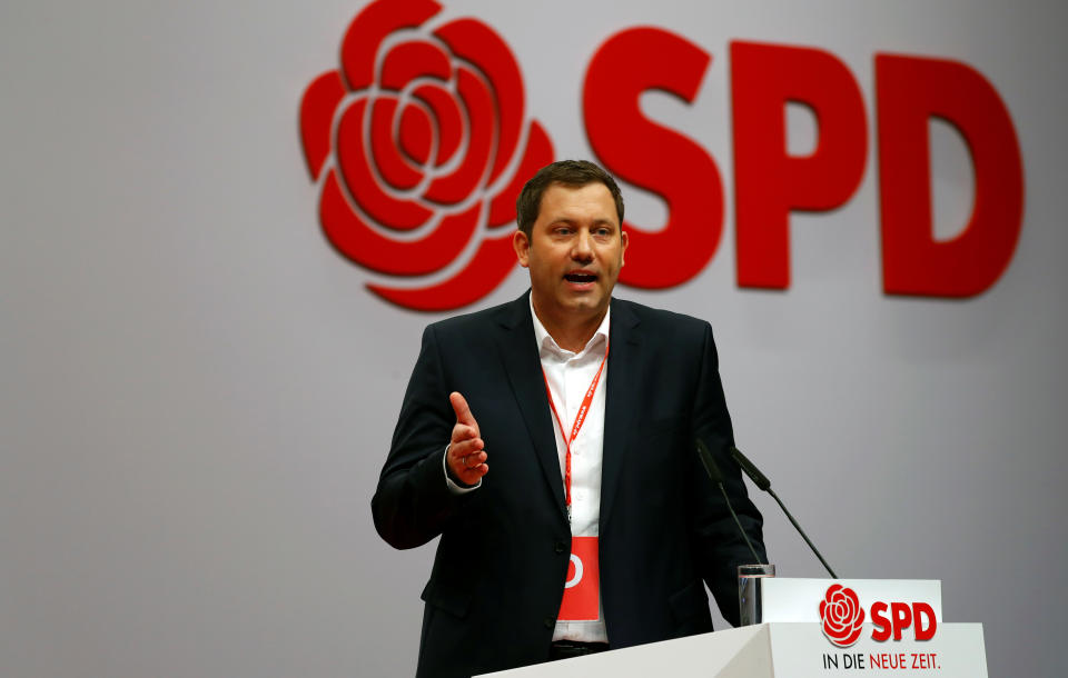 Lars Klingbeil auf dem SPD-Parteitag im Dezember 2019 (Bild: Reuters/Fabrizio Bensch)