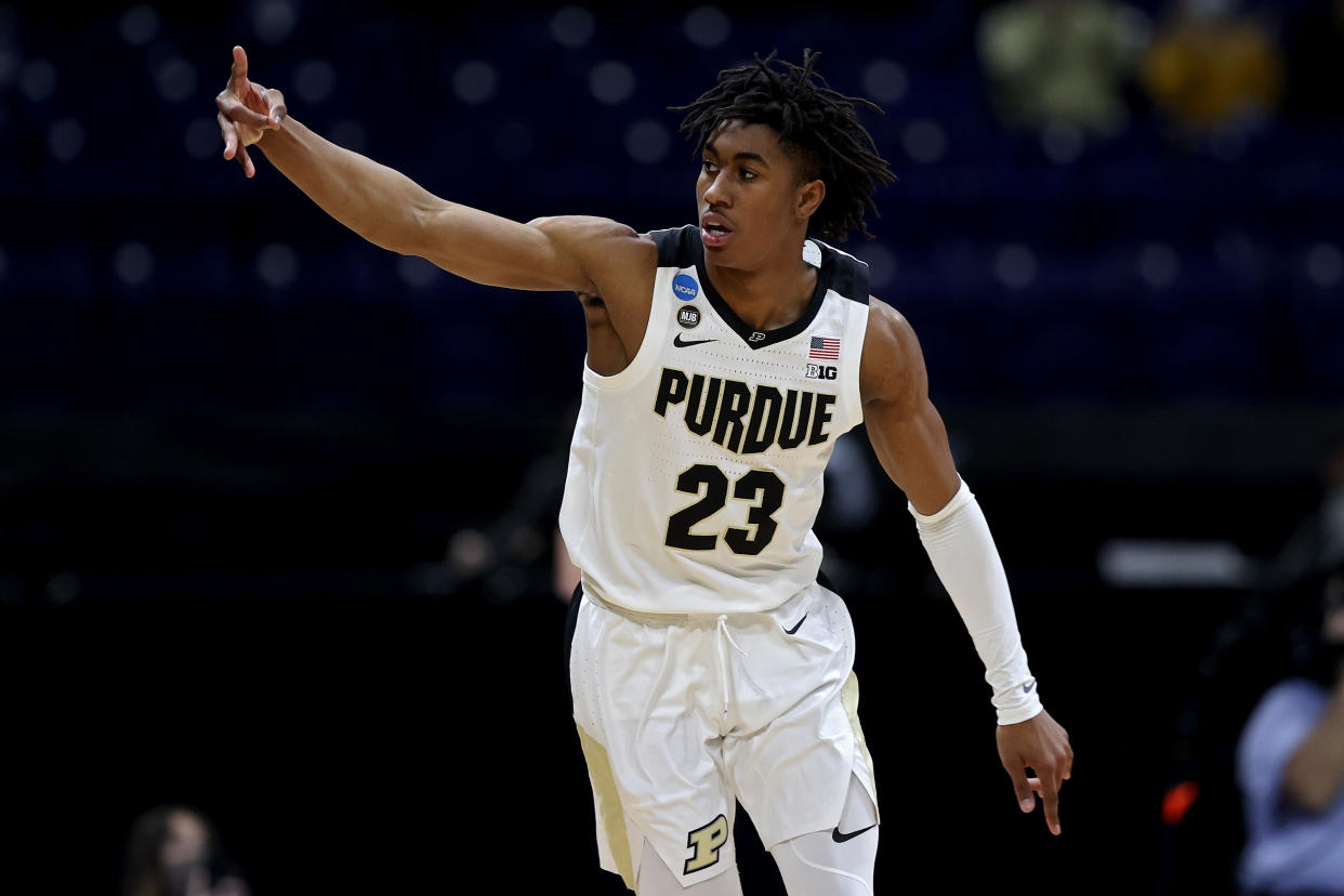 Jaden Ivey can score at all three levels and will be option one for Purdue next season. (Jamie Squire/Getty Images)