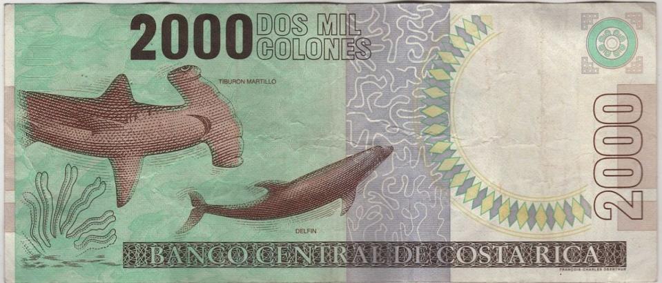 costa rica colones currency money dollar