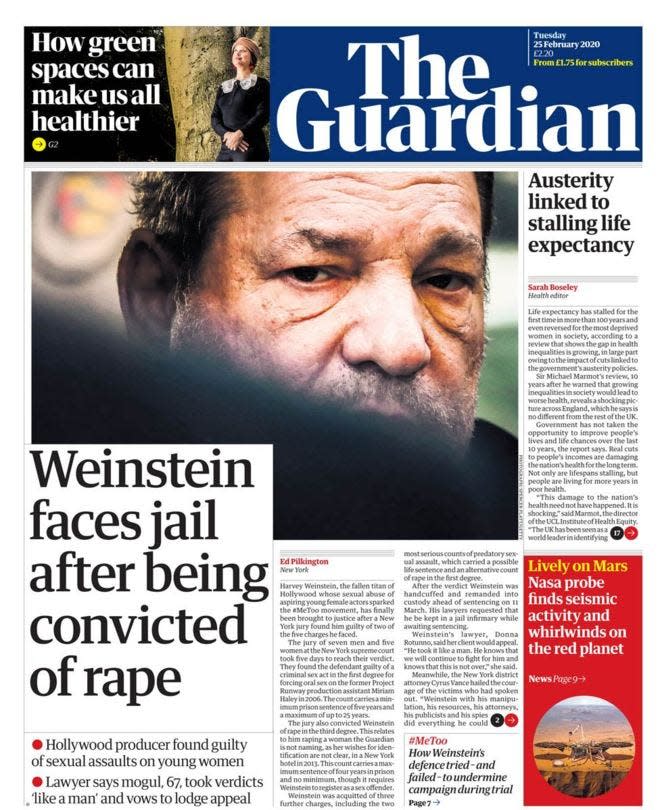 guardian front page