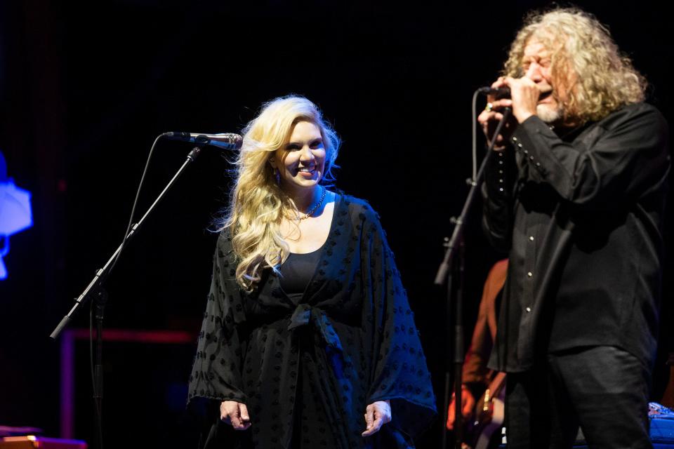 Robert Plant and Alison Krauss will perform together at the Outlaw Music Festival at Alpine Valley Music Theatre June 24. Willie Nelson tops the bill, which also features Trampled by Turtles, Molly Tuttle and Particle Kid.