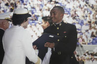 Kyle Bibby in May, 2007, at his U.S. Naval Academy graduation. Bibby, co-founded the Black Veterans Project, which advocates for racial justice in the armed services. (U.S. Naval Academy photo via AP)