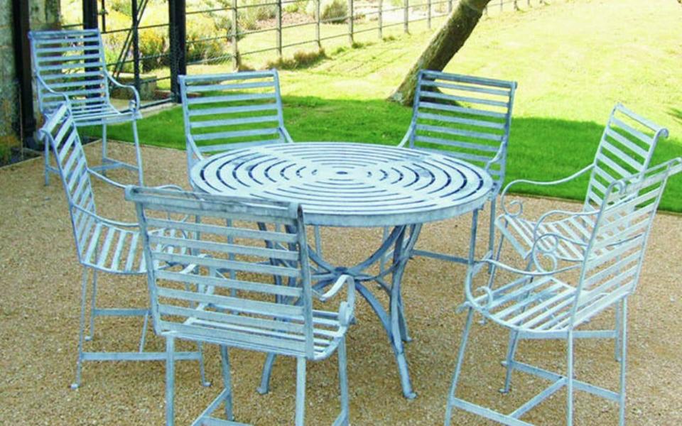 Tristen May’s galvanised tables and chairs - Tristen May